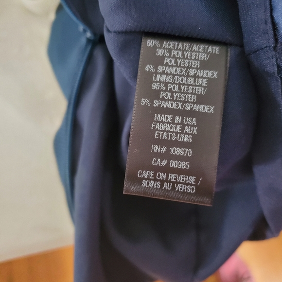 Zac Pozen teal body-hugging dress with structure, front bow, back zips sz XS - Picture 13 of 14